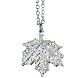 maple leaf silver pendant